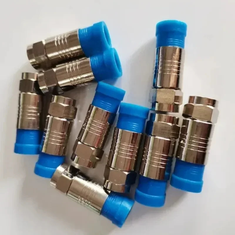 커넥터 100pcs RG6 75-5 동축 압축 피팅 F 수 O-링