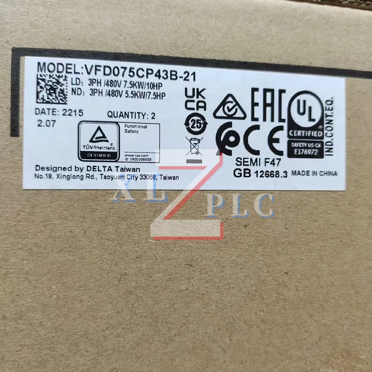 VFD075CP43B-21 VFD17AMS호환43AFSAA 주파수 변환기
