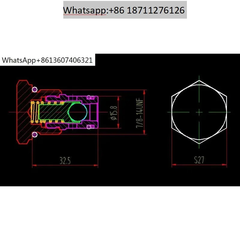 10pcs DF10-02CV10 단방향 밸브 HAKES 플매트 카펫 러그밸브 엘리베이터 압력 유지 전원 장치