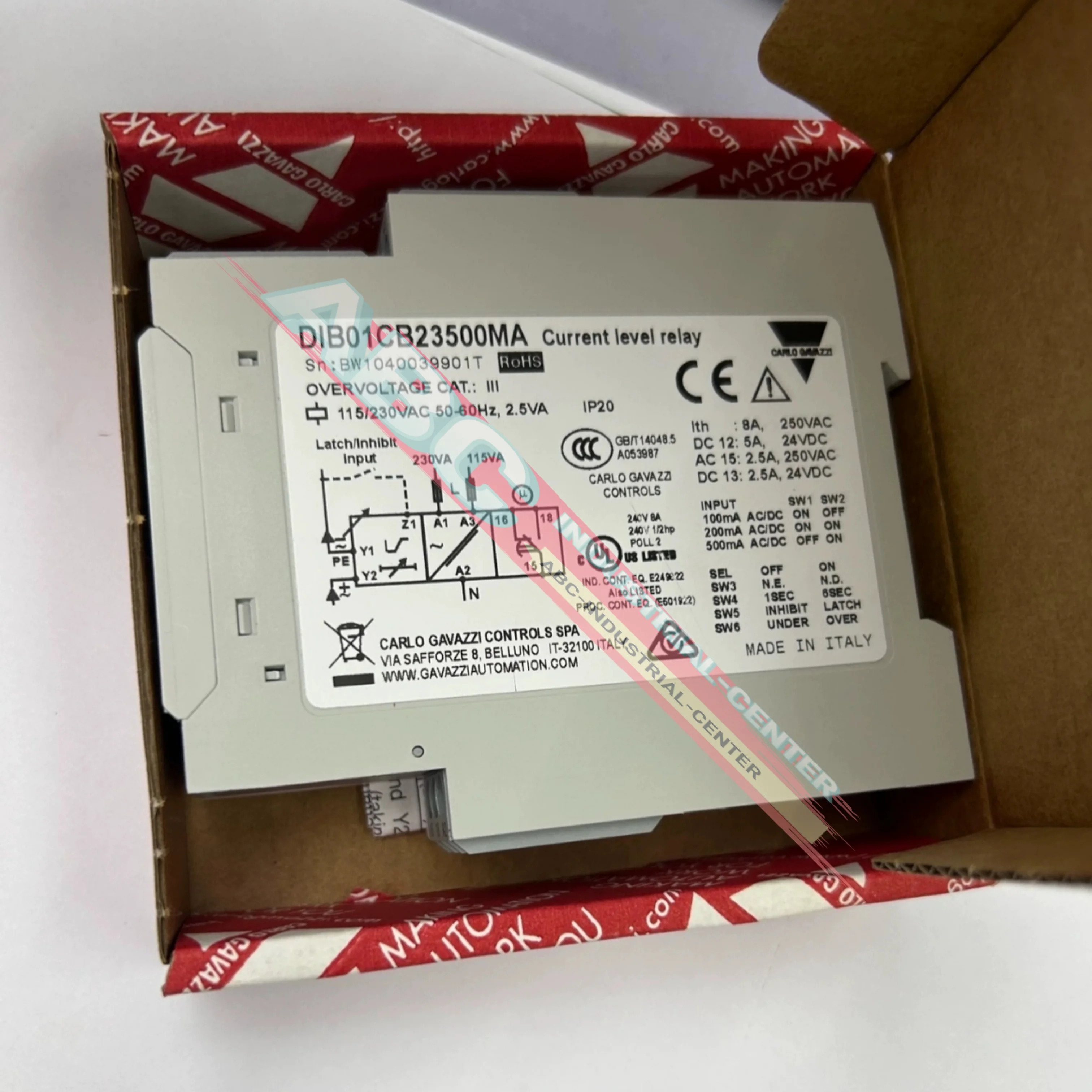 오리지널 DIB01CD485A DUB01CB23500V 전류 릴레이