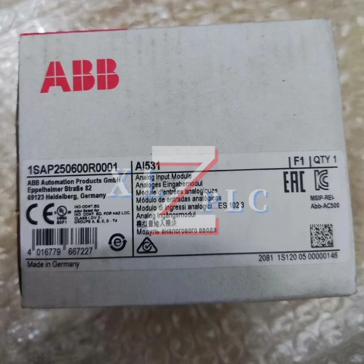 원본 1SAP250600R0001 AI531 PLC 모듈
