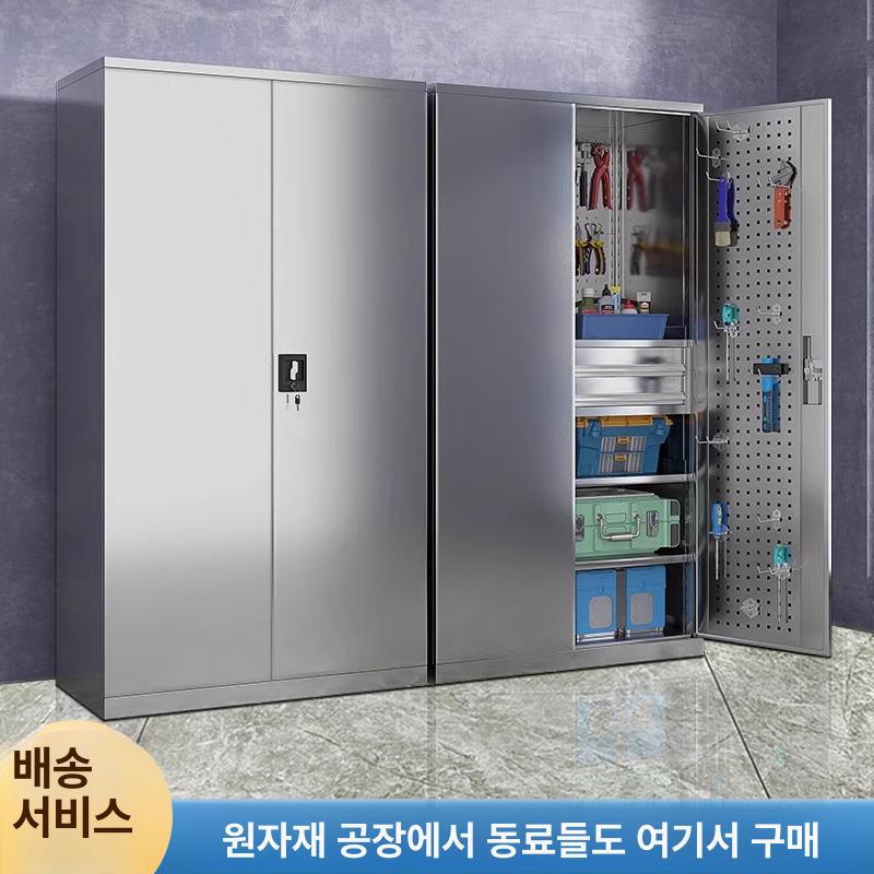 철제 공구캐비닛 보관함 산업용 장비 수납 현장 진열대 304 스테인리스 스틸 내부 5단 행거망 없음 - 상세 이미지 2
