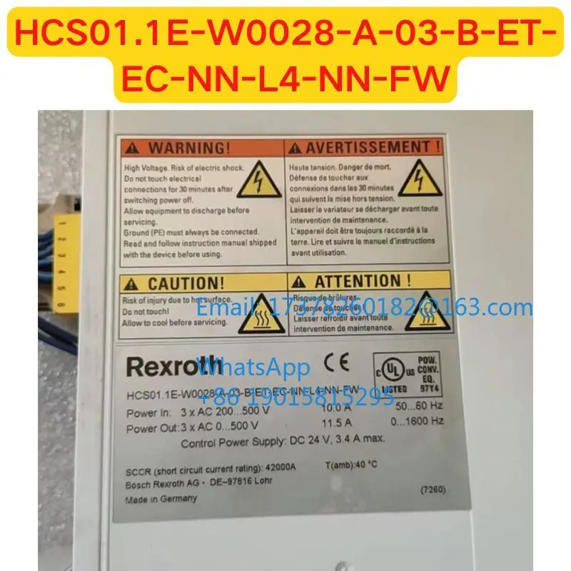 리퍼 HCS01.1E-W0028-A-03-B-ET-EC-NN-L4-NN-FW 드라이버 기능 확OK