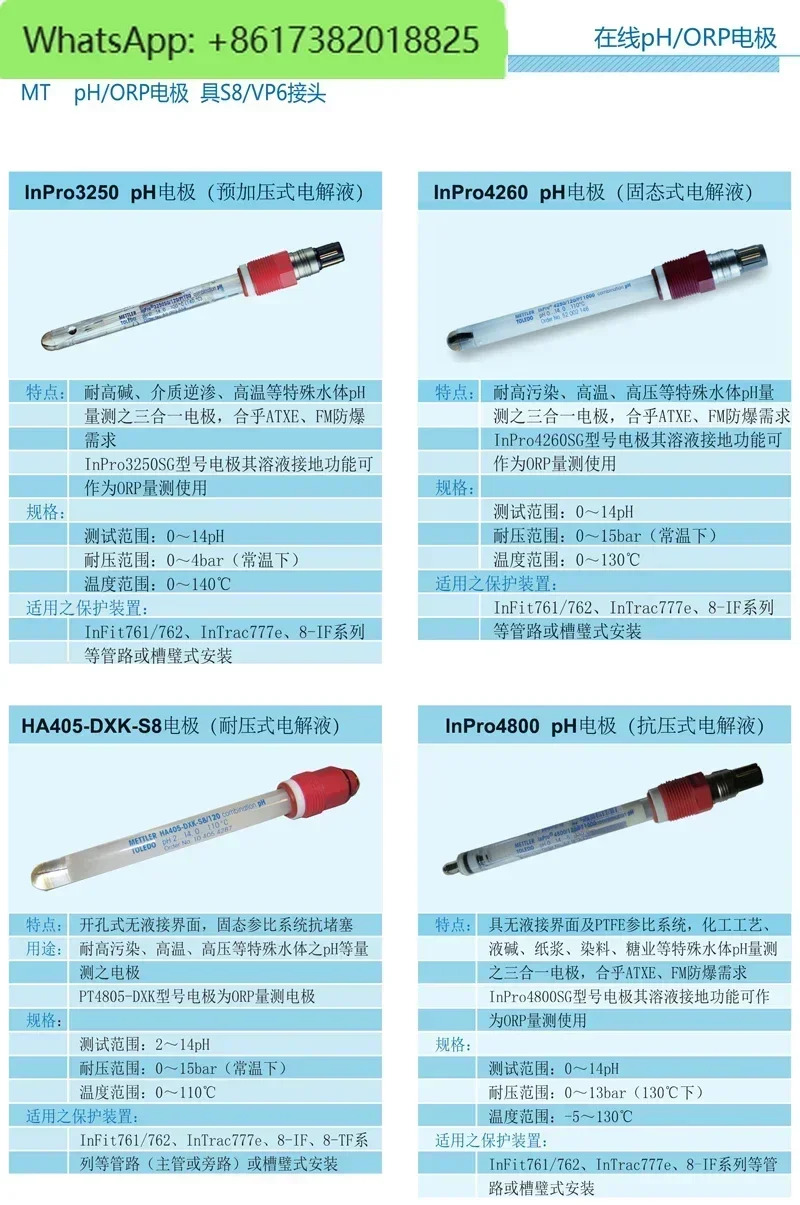 SUNTEX Shanai ph 전극 프로브 HF405-60-SC 온라pH 감지 유리 고온 저항