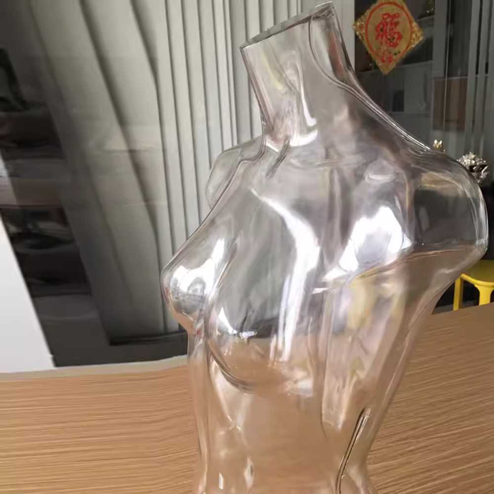 투명 마네킹 상체 의류 여성 머리없는 여자 촬영 절반 여성 반신 높은  / 원형 받침대 - 상세 이미지 4