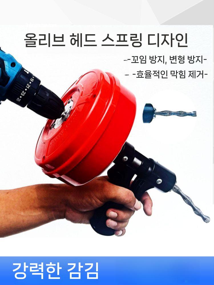 전동스프링 청소기 배수관 막힘 제거기 어댑티브 하수도 자동 드릴 - 상세 이미지 2