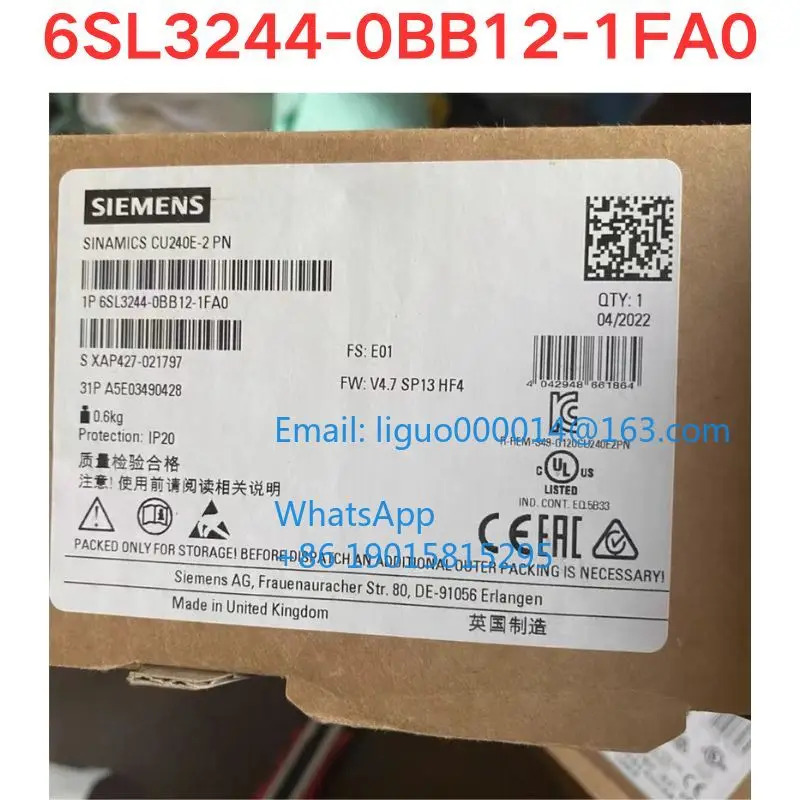 원본 6SL3244-0BB12-1FA0 주파수 변환기 제어 장치