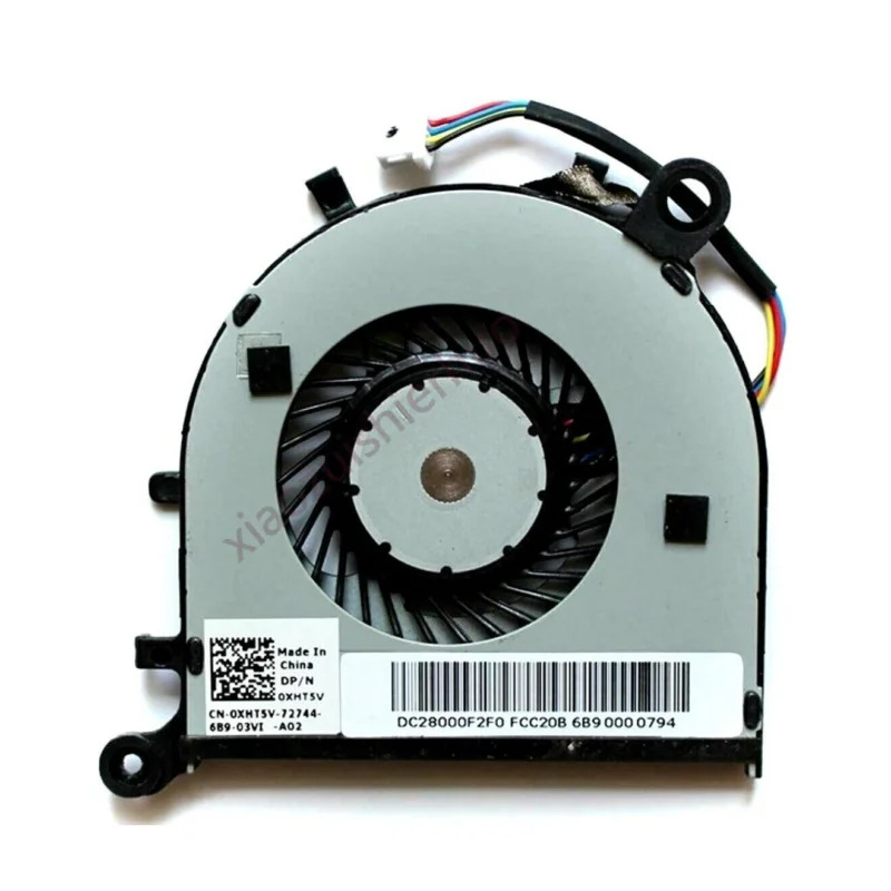 델 XPS 13 9343 9350 9360 9530 L321X P54G XHT5V DC28000F2F0 CPU 냉각팬 4핀 신