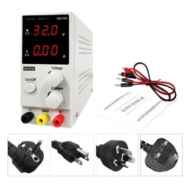 Longwei 30V10A 조정 가능DC 안정화 전원공급장치 K3010D 리퍼 휴대 전화 스위치