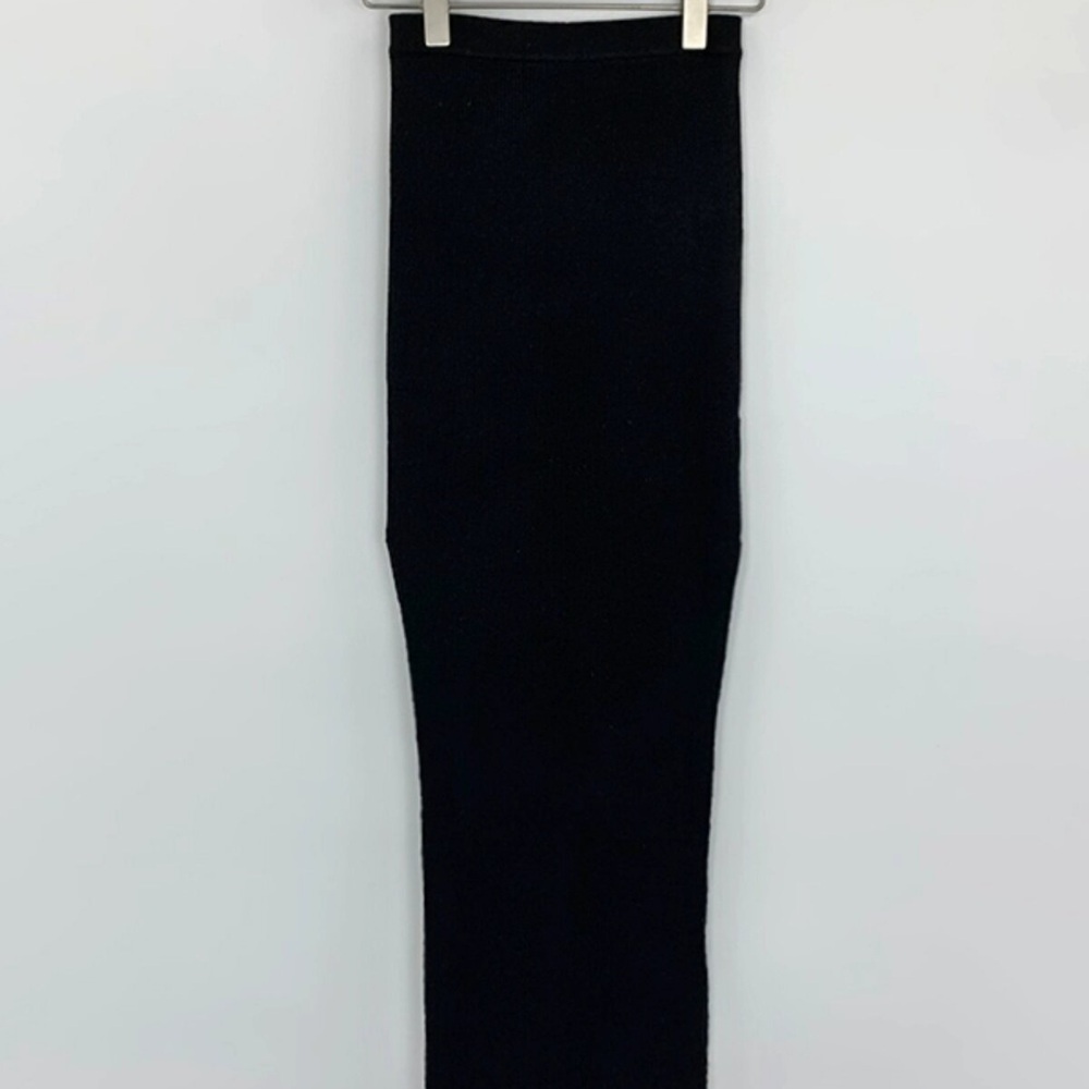 세련된 옆트임 디자인 롱스커트 H라인 부드럽고 시원한 니트 스판 밴딩 허리라인 여성 여름 - 상세 이미지 2