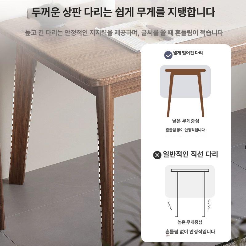 원목 책상 긴 서예테이블 동양화 화실 다크월넛 화방 수묵화 미술작업 데스크 - 상세 이미지 4