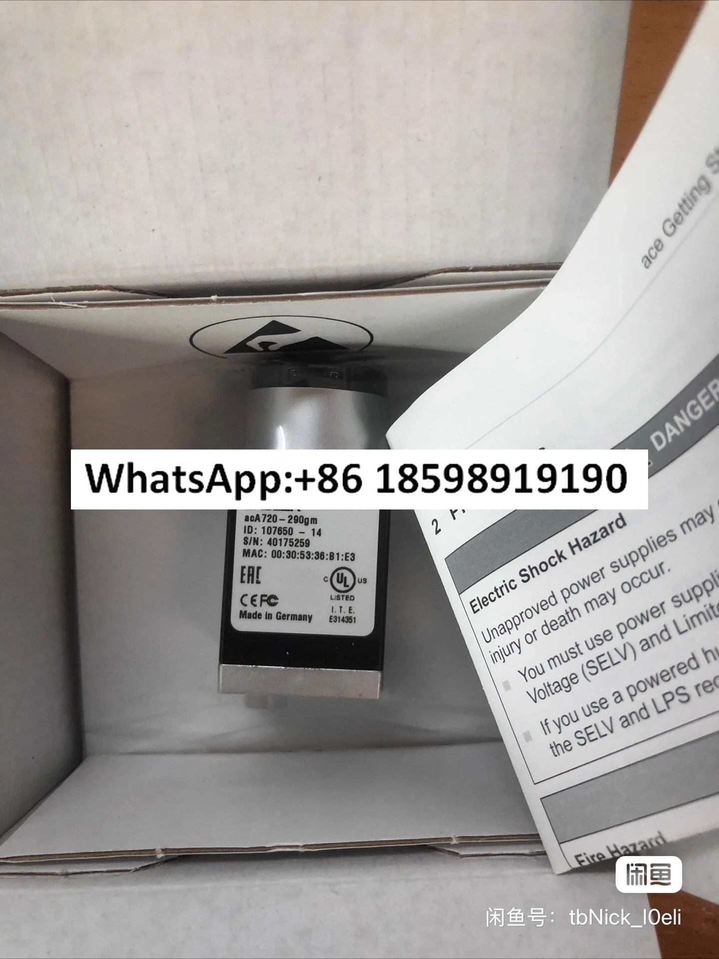 오리지널 산업카메라 acA720 290GM호환 gc 흑백 컬러 290uc 독일