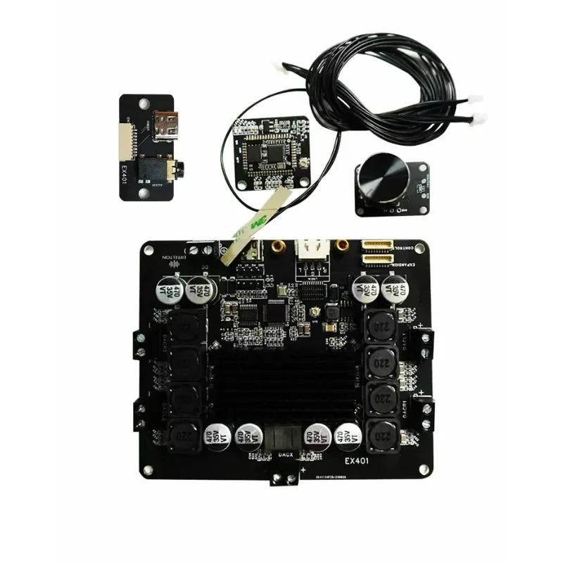 DSP 전력 증폭기 보드 Bluetooth 5.1 고출력 DIY 서브 우퍼 QCC5125 서라운드 5 채널 전크로스 오버 튜닝