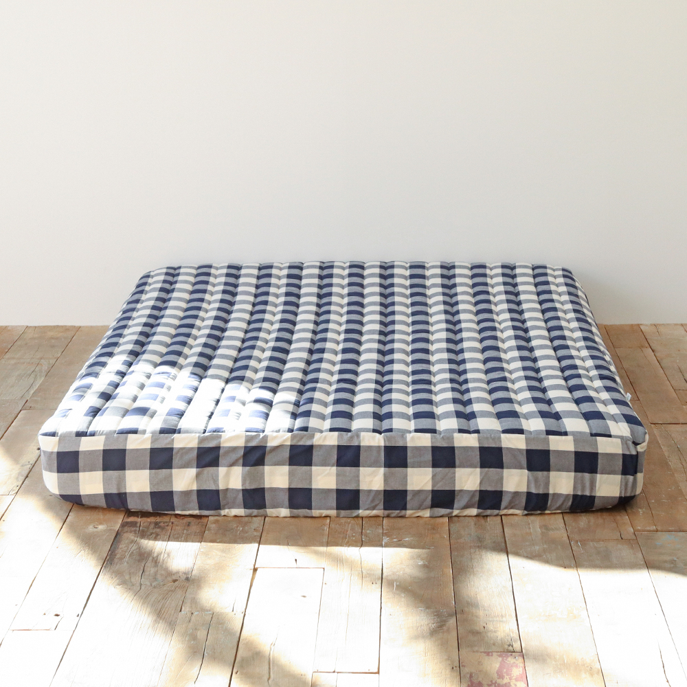 국산 올인원 누빔 매트커버 클래식 빅체크 워싱 광목 순면 사계절 침대 매트리스커버 SS