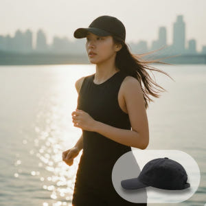 커스텀더햇츠 무지 소프트 러닝 볼캡 깊은핏 로고없는 나일론 블랙 S M ... 솔직 후기 | 실사용자 리뷰 분석 - 상품 이미지 1