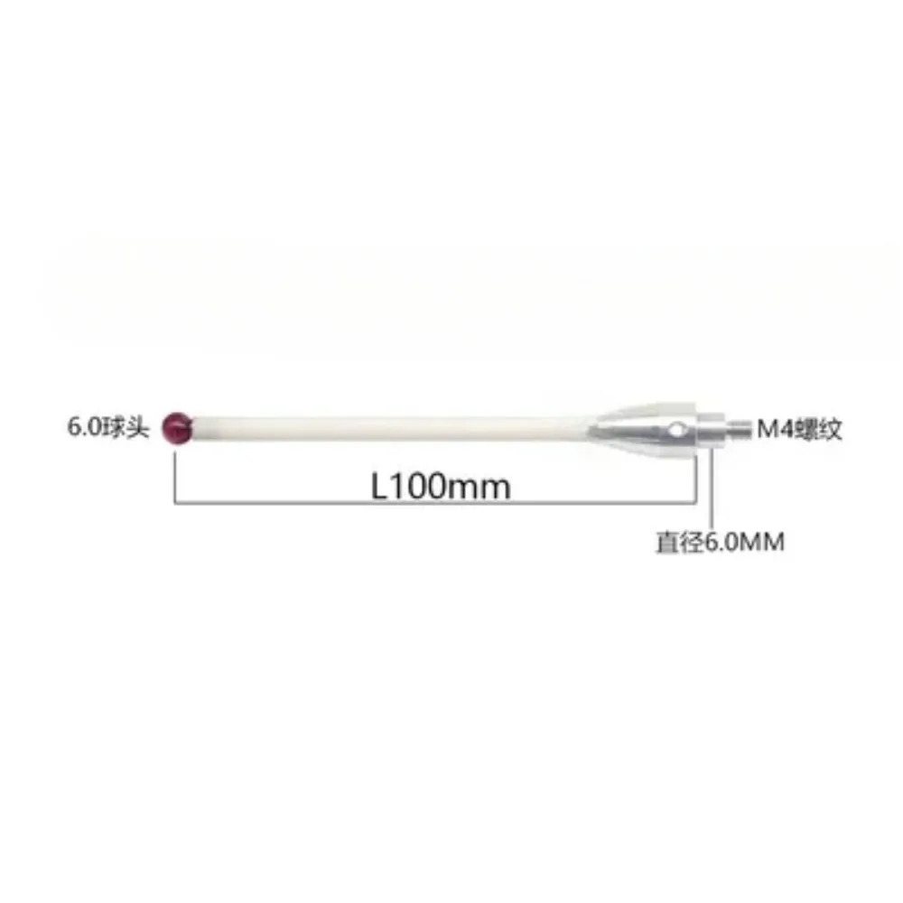 M4 Renishaw 3좌표 세라믹 로드 스타일러스 3차원 프로브 A-5000-3709 루비 헤드 6.0mm