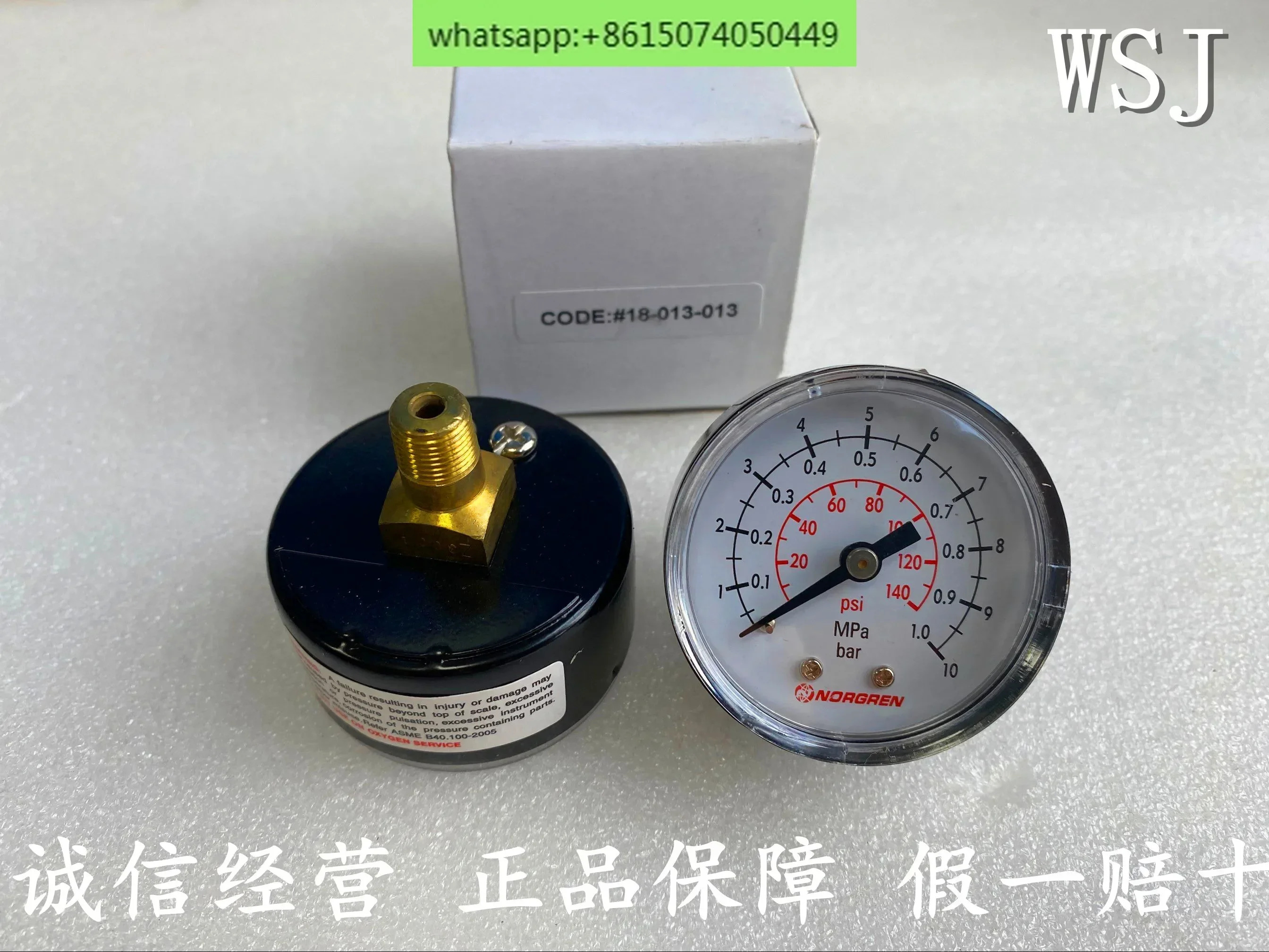 4pcs 18-013-989 압력 게이지 G1/8 범위 0-10bar 18-015-989