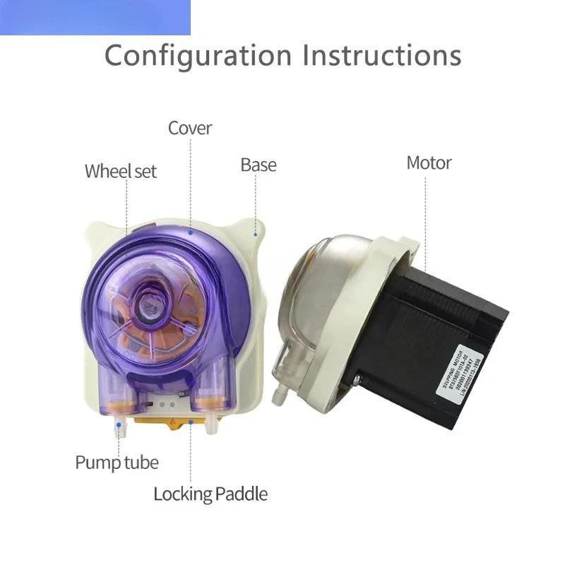 DC 12V 24V 110V 220V 1000ml 소형 미니 마이크로 연동 펌프 스테퍼 모터 물 액체 정량 호스 부품