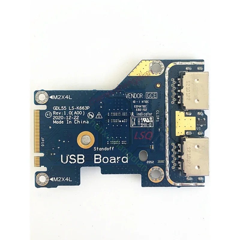 원본 Dell G15 5510 5511 USB 소형 보드 IO GDL55 LS-K663P