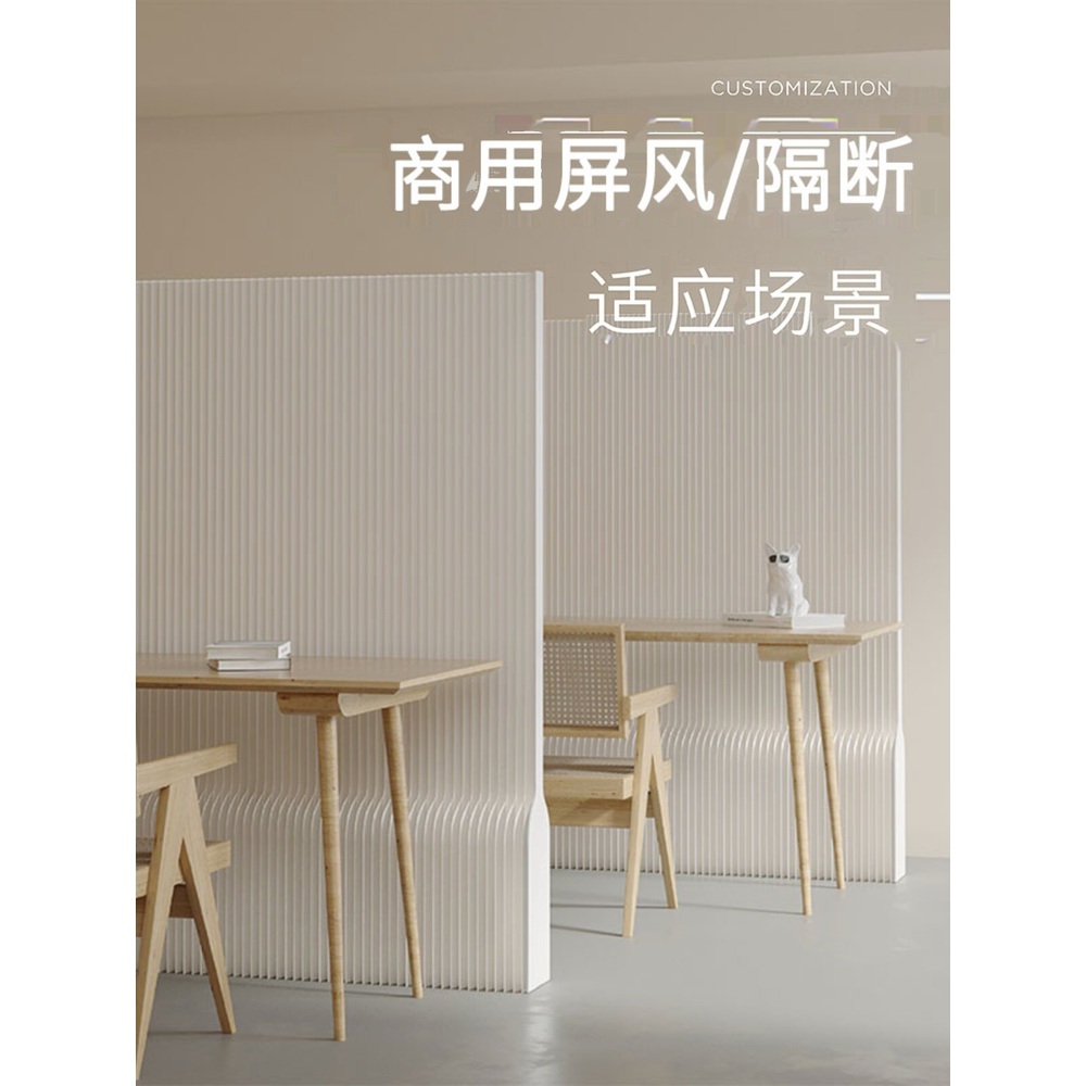 접이식 템바보드 파티션 이동식 가벽 칸막이 무타공 셀프 시공 수평안정재 120cm 18cm 100-200cm 흰색 - 상세 이미지 5