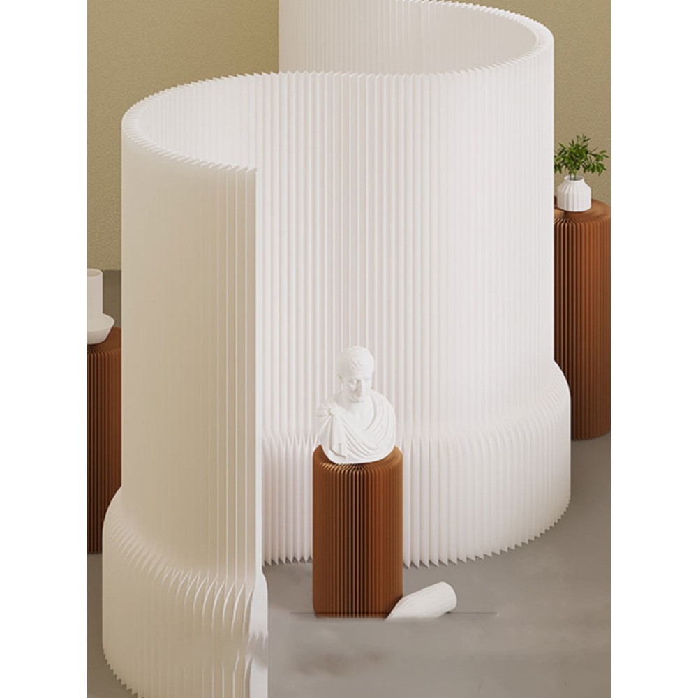 접이식 템바보드 파티션 이동식 가벽 칸막이 무타공 셀프 시공 수평안정재 120cm 18cm 100-200cm 흰색 - 상품 이미지