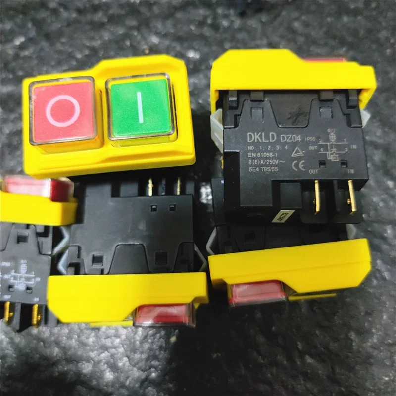 2PCS DKLD DZ04 4핀 방수 전자기 푸시 버튼 스위치