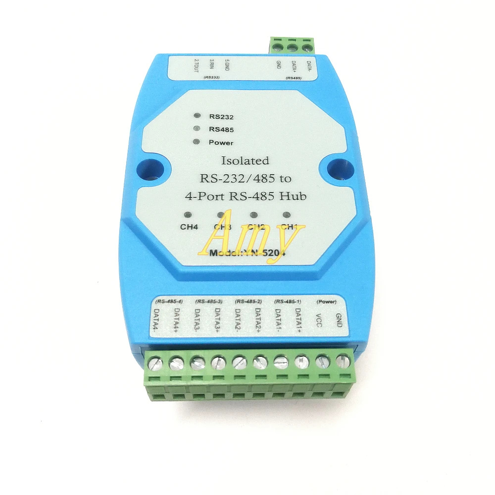 절연 양방향 허브 리피터 분배기 RS485 4 포트 UT5204