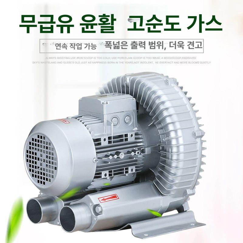 링브로워 1마력 강력 송풍기 고압 식당 닥트 단상 연못 링블로워 흡입 - 상세 이미지 4
