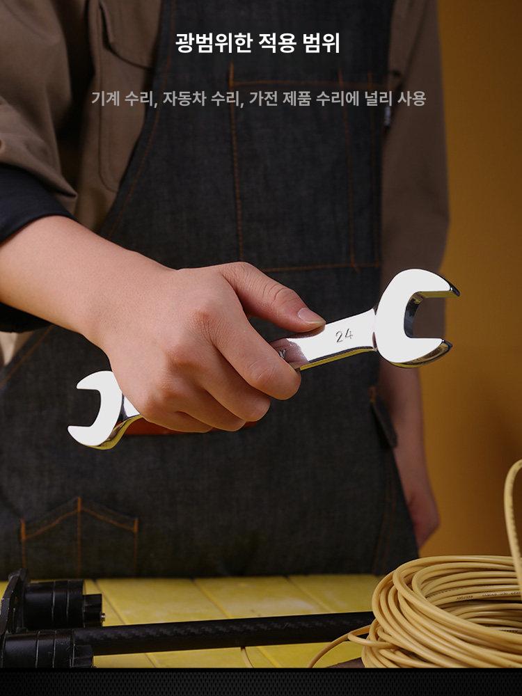 스패너 세트 만능 공업용 소형 32mm 도구 공구 렌치 접이식 수리 얇은 만능렌치 육각 - 상세 이미지 4
