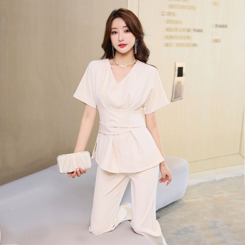 피부관리사 유니폼 여성 스파 에스테틱 미용 가운 세트 - 상품 이미지