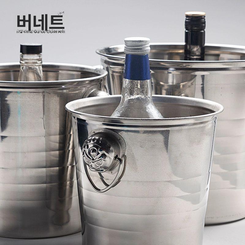 와인 칠러 아이스버킷 얼음통 바스켓 양주 샴페인 칠링 3L 타이거 헤드 아이스 버킷 클립 2병와인용 - 상세 이미지 3