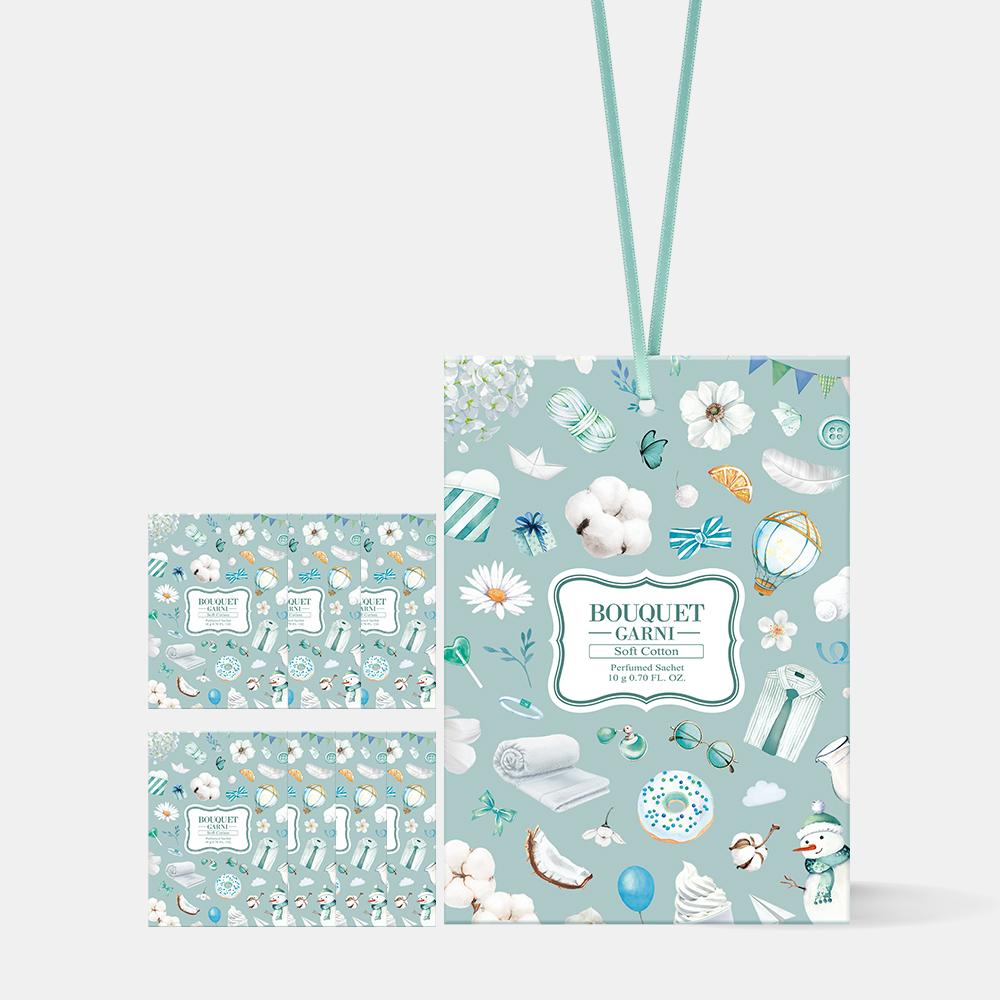 [8개] 부케가르니 퍼퓸드 샤쉐 M 10g 옷장탈취제 옷장방향제 실내 옷장냄새제거 일랑일랑 제품 이미지