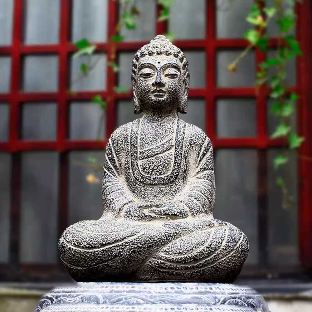 돌부처 석가모니 석상 돌불상 불교 좌불 앉은 미니 절 대명등 불상 이미지 6
