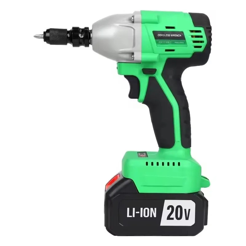 20V 430Nm 나노 무선 임팩트 렌치 브러시리스 모터 1/2 고토크 간편 전동 공구 세트 4.0Ah 배터리