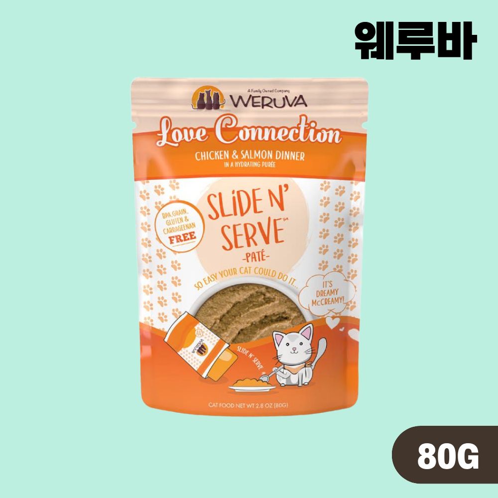 웨루바 캣 파테 주식캔 파우치 습식 4종 콤보, 80g, 4개 - 상세 이미지 3