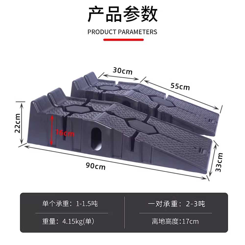 간이 리프트 고임목 자동차 정비 슬로프 밀림 방지 두꺼운 경사판 1개 - 상세 이미지 4