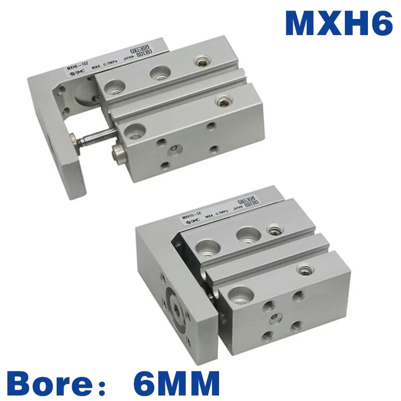 MXH SMC 컴팩트 슬라이드 실린더 공압 MXH6-515 20 25 30 40 50 60 더블 액팅 MXH6-5Z 10Z 15Z 20Z 25Z 30Z 40Z 50Z 60Z