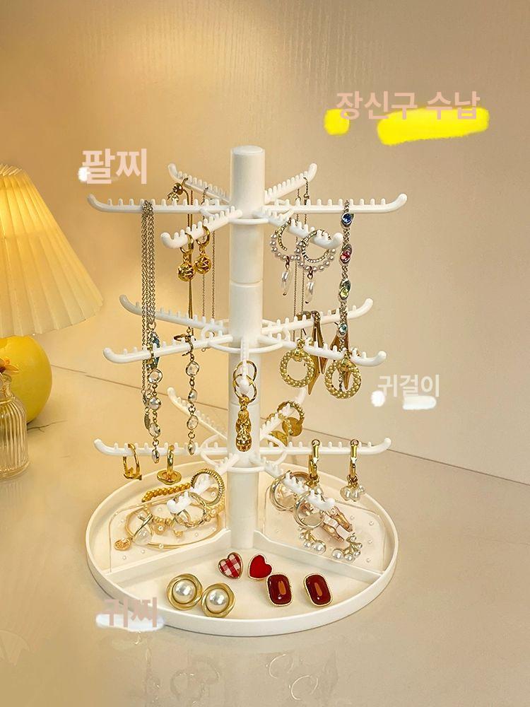 키링 아크릴 양말 꽂이 가판대 악세사리 소품샵 걸이 크림화이트 2칸 - 상세 이미지 4