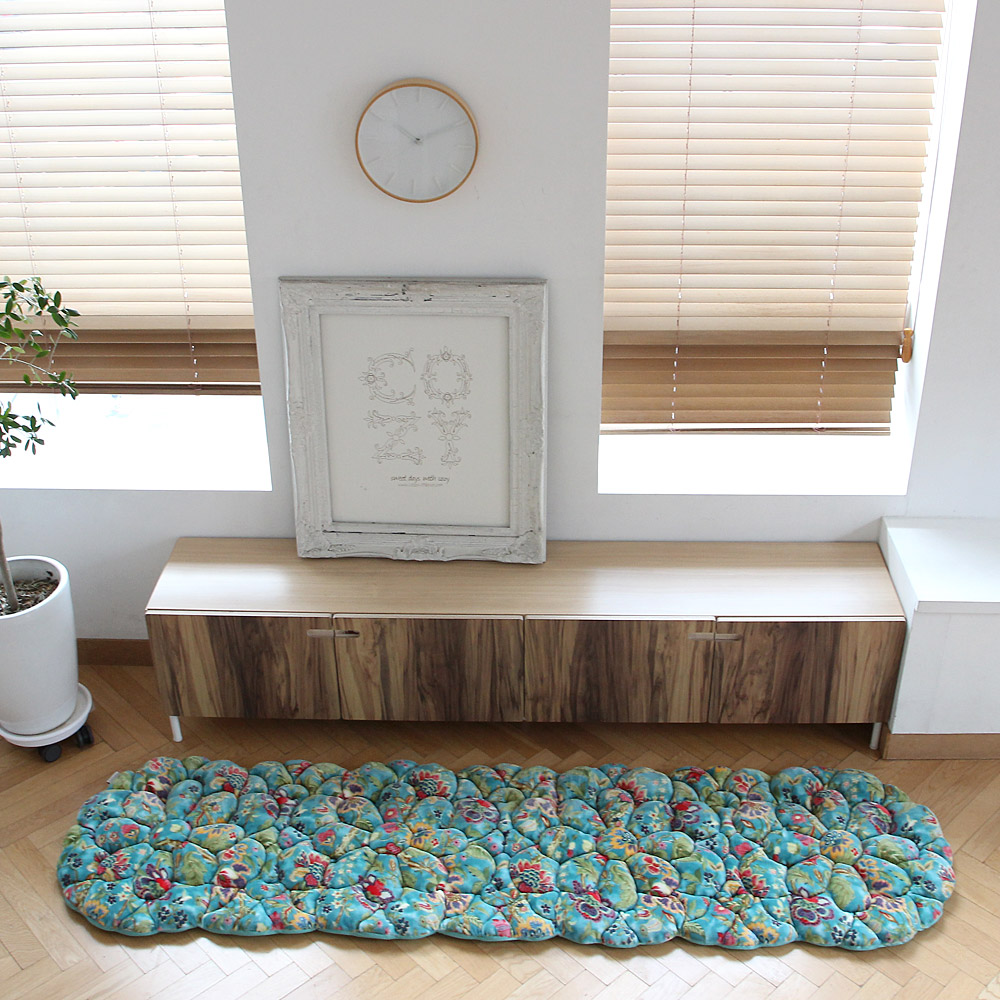 바세티 북유럽 거실 쿠션 커버 블루, 3인용