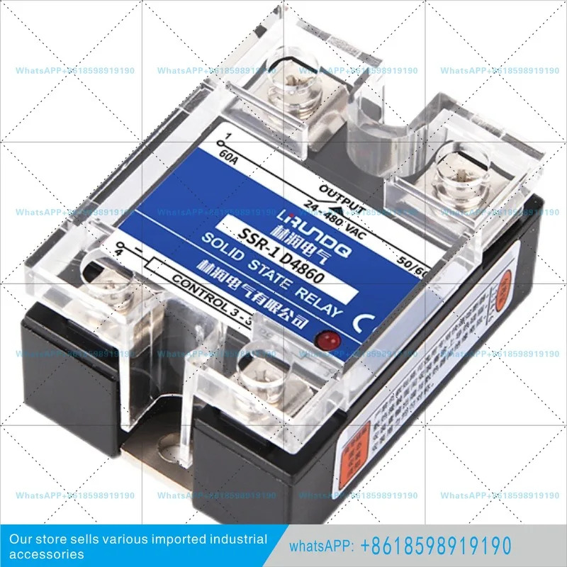단일 솔리드 스테이트 릴레이 DC 제어 AC 480V60A 칩 부품 SSR-1 D4860