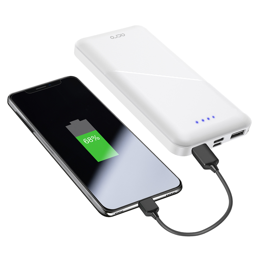 아크로 슬림 보조배터리 파워뱅크 10000mAh, 화이트 이미지 7