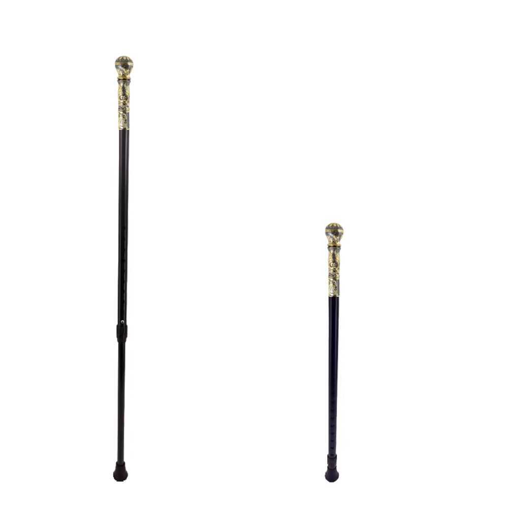 고급지팡이 어르신 가벼운 실버 할머니 패션 효도 70 - 105cm / 450g 블랙 골드 - 상품 이미지