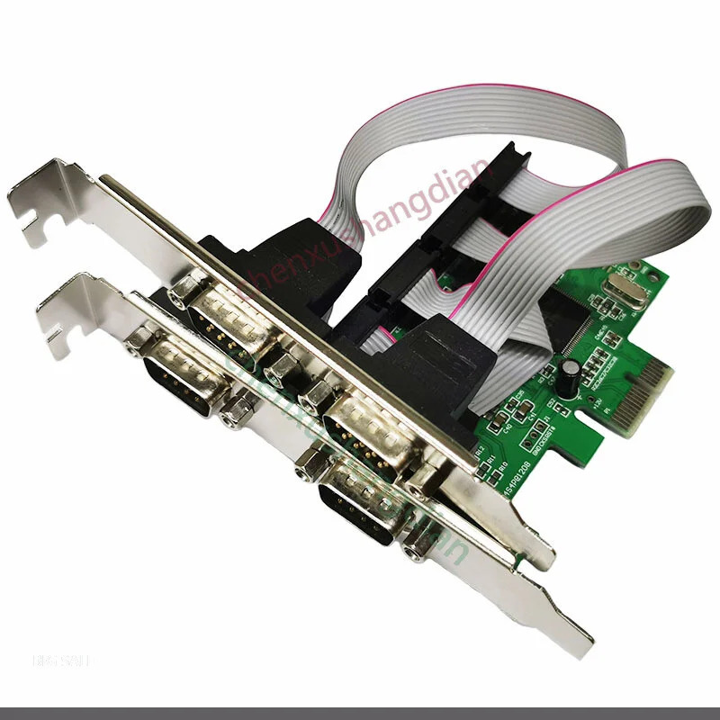 PCIE 직렬 포트 카드 PCI-E4 확장 RS232 인터페이스 9 핀 COM