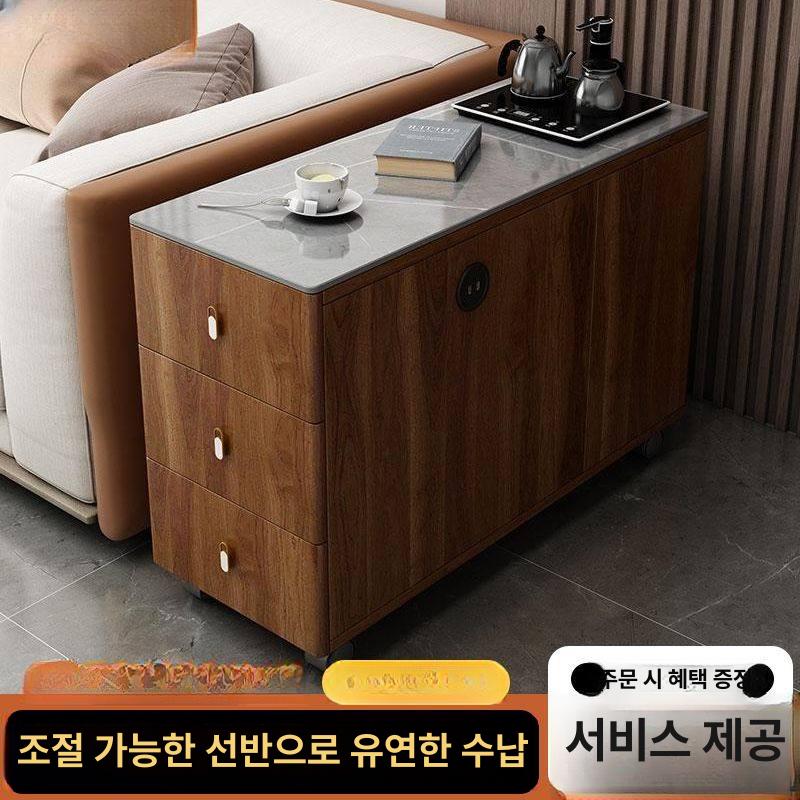 이동식 사이드 테이블 문 바퀴달린 협탁 높낮이조절 3단 양문형 100 50x60cm 자가설치 - 상세 이미지 3