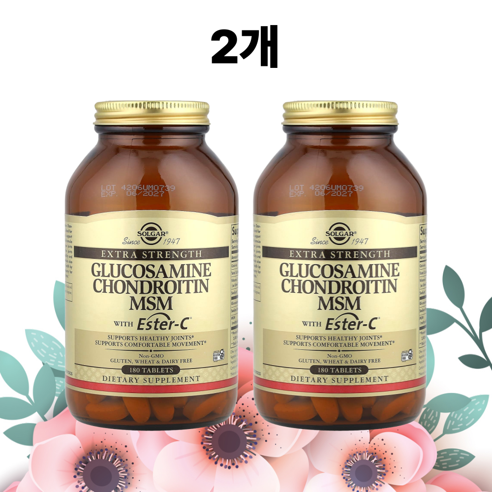 솔가 글루코사민 콘드로이친 MSM 이스터C 1068mg 180정, 2개 - 상품 이미지