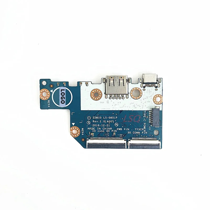 Dell Chromebook 11 3100 오른쪽 USB IO 보드 0G61M2 LS-G851P용