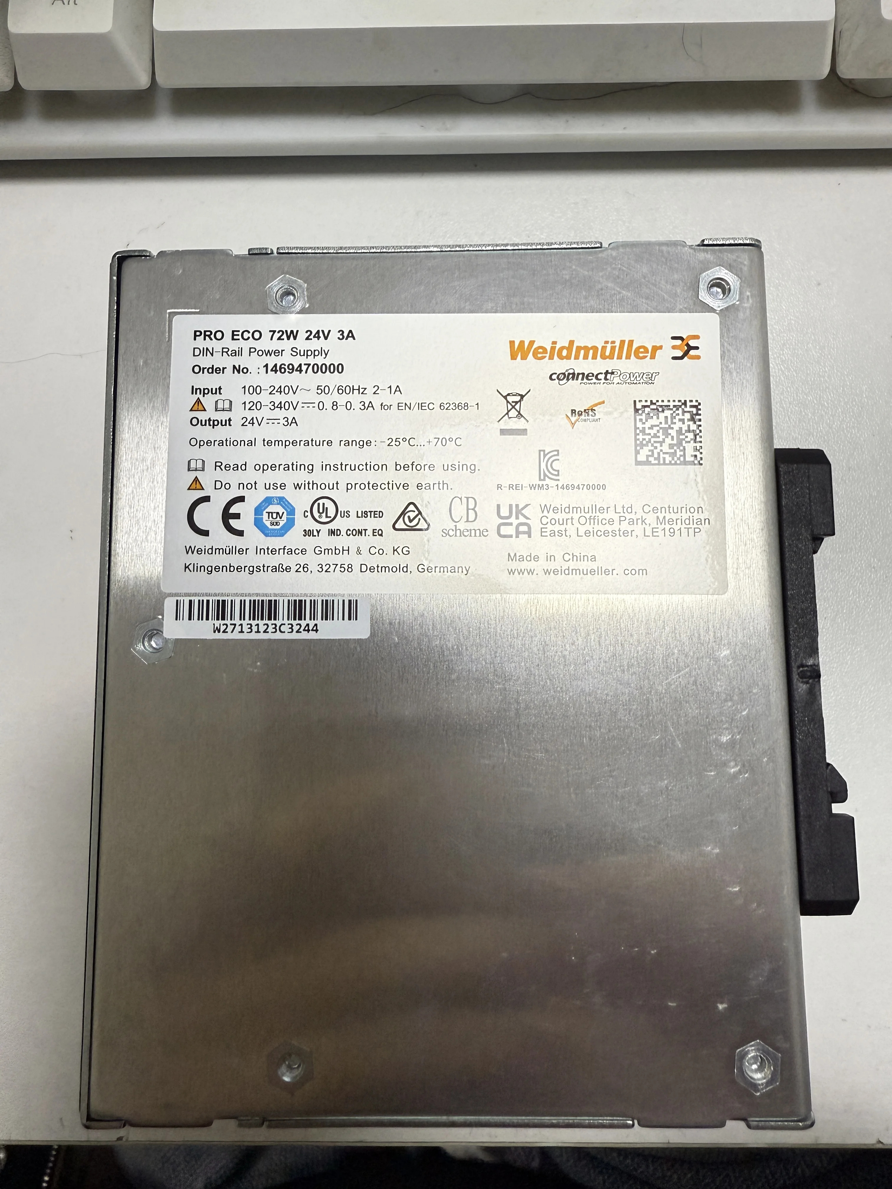 WEIDMULLER 오리지널 Wago 전원공급장치 PRO ECO 72W 24V 3A 1469470000