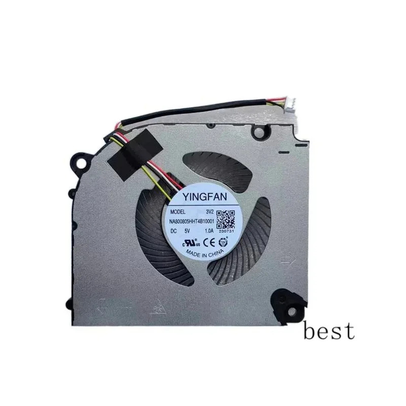 숨겨진 P16 YINGFAN 3V2 3V3 NA/B 새 원본 노트북 CPU GPU 냉각팬 800805 HHT4B10001 DC 5V 1.0A