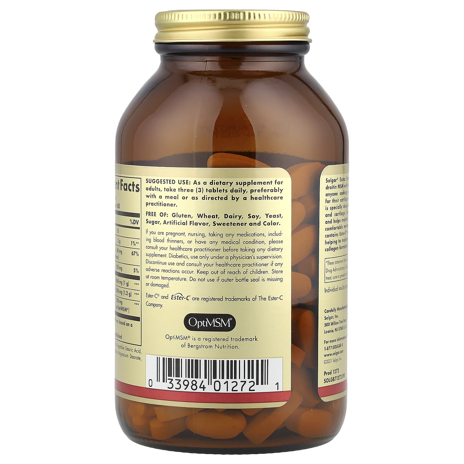 솔가 글루코사민 콘드로이친 MSM 이스터C 1068mg 180정, 2개 - 상세 이미지 5