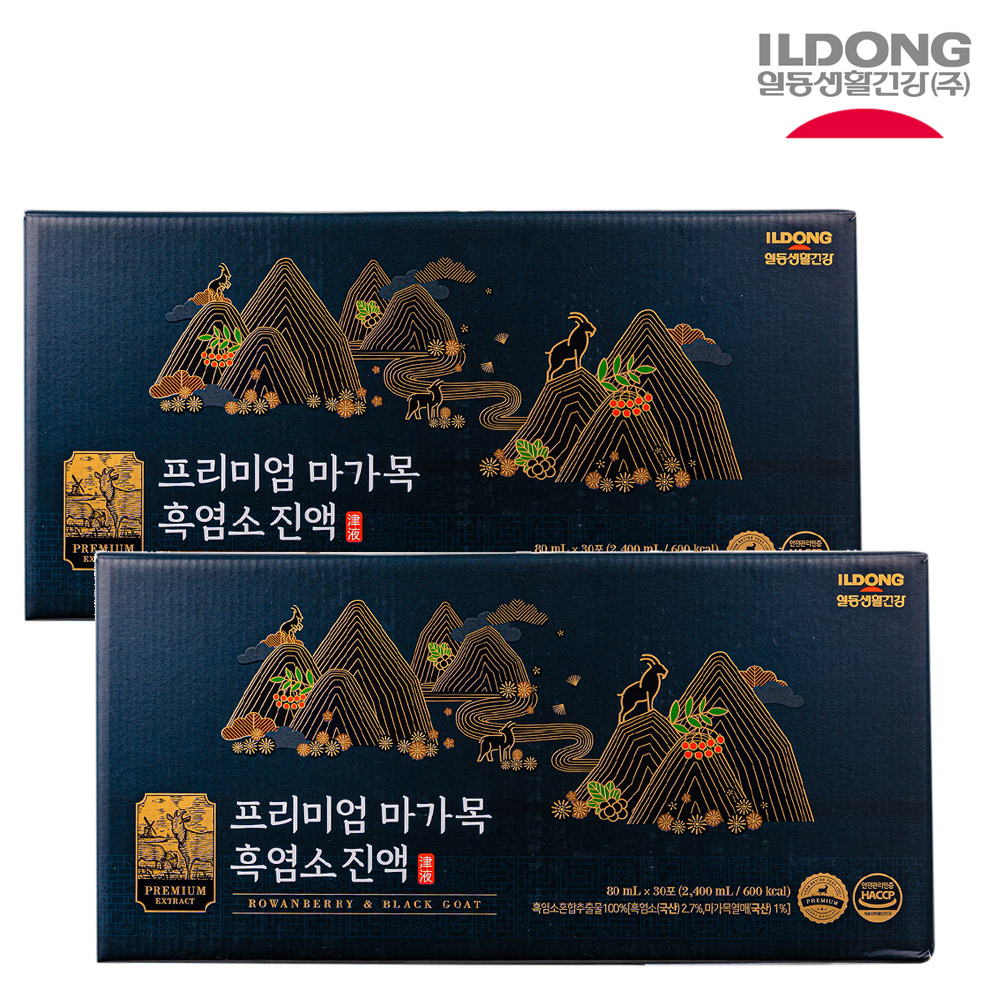 일동생활건강 프리미엄 마가목 흑염소진액 30포, 2개 - 상품 이미지